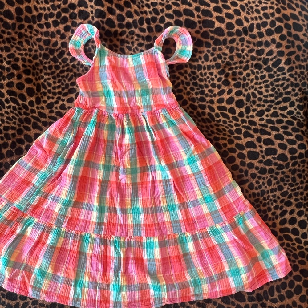 Cat & Jack Pink and Green Plaid Dress